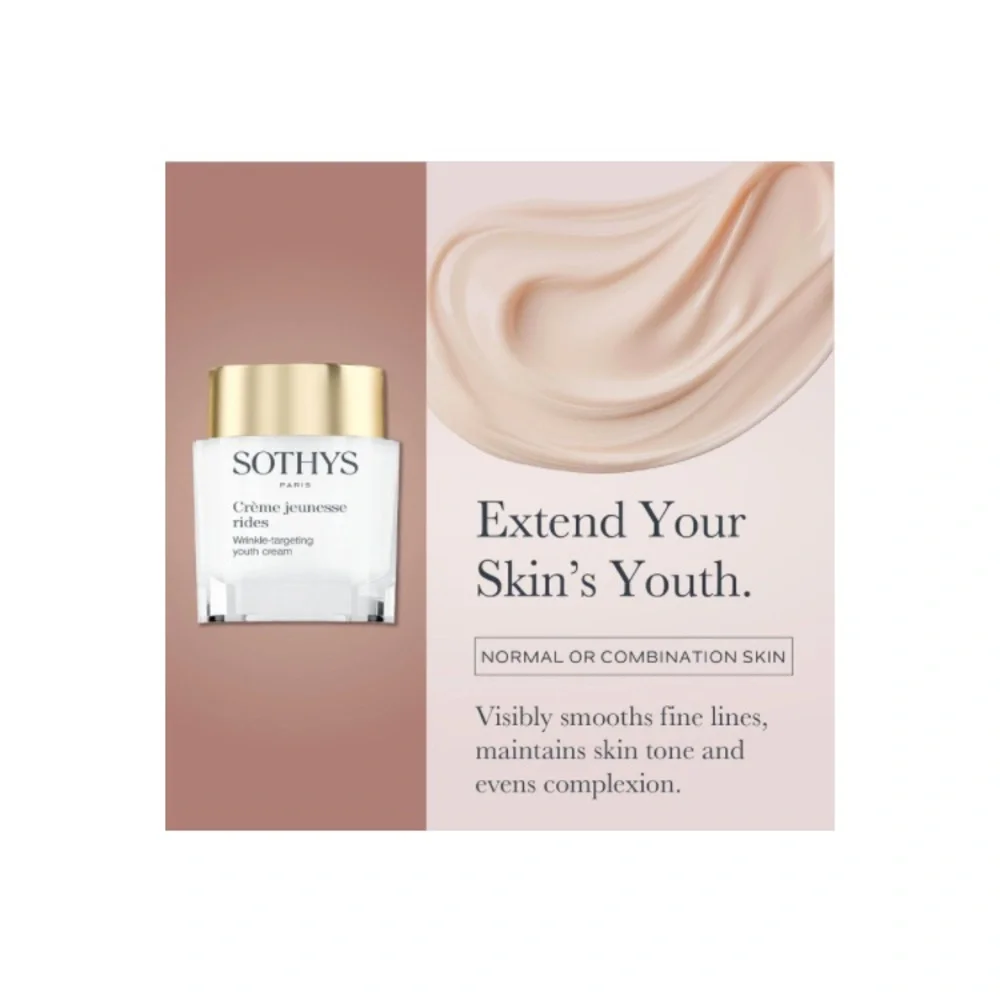 Sothys Crème Jeunesse Rides Wrinkle-Targeting Youth Cream 1.69 fl oz, New in box